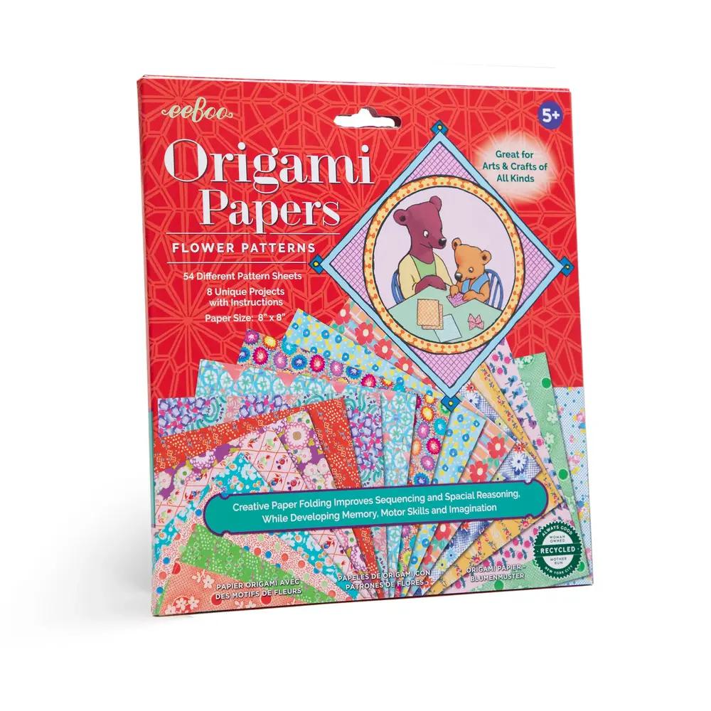 Eeboo, Origami, Papers & Kits, Art & School, Flower Patterns, 769564